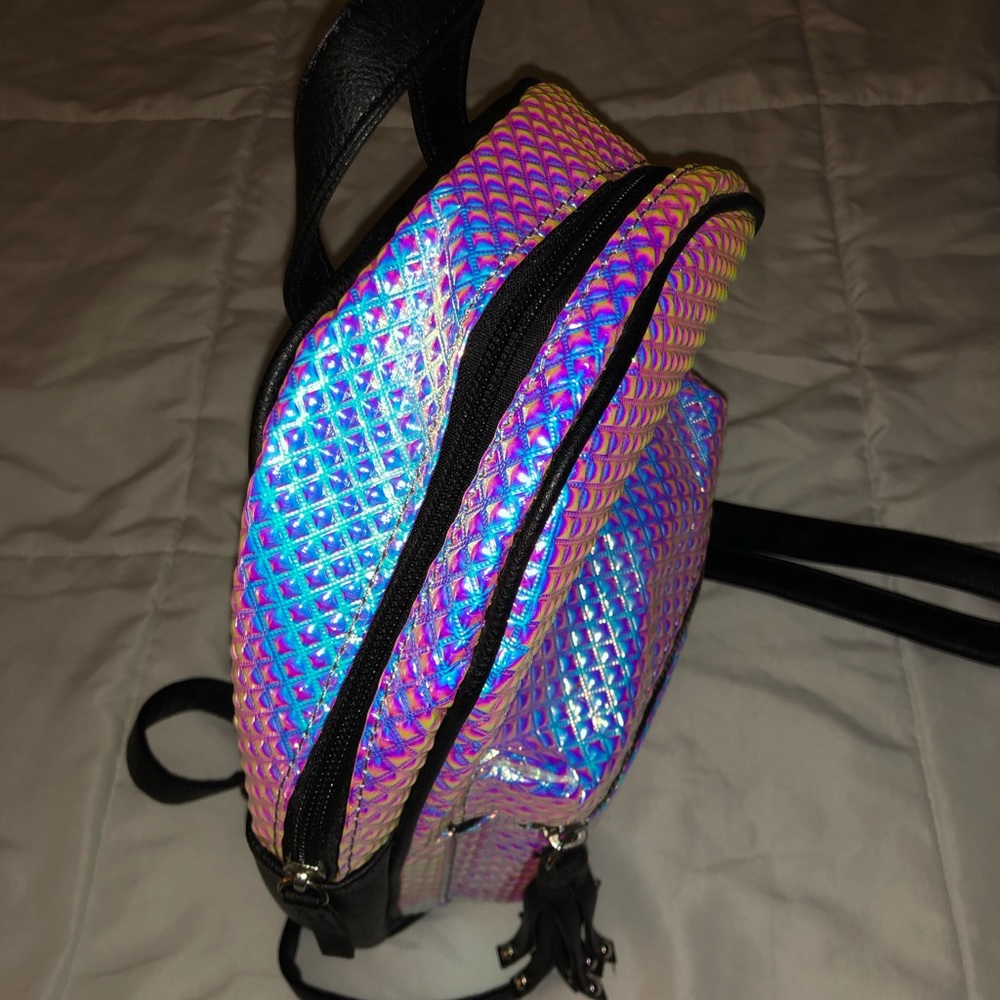 Cute little holographic backpack